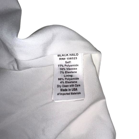 NWT Black Halo Carolina Sleeveless Neck Tie Fit and Flare Midi Dress in Pearl 8 - Picture 5 of 10